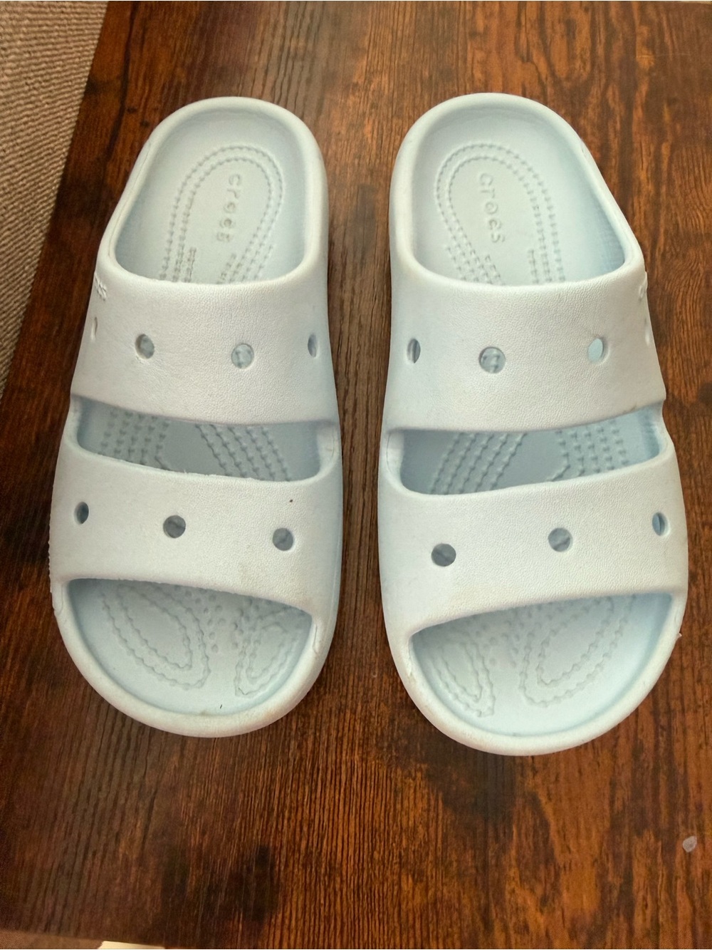 CROCS Kids Light Blue Dual-Strap Slide Sandals